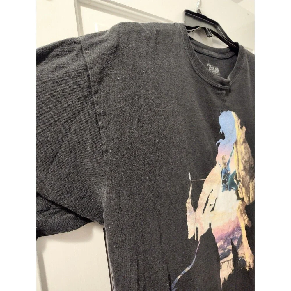 Legend of Zelda T-Shirt Black Adult Size XL Breath Of The Wild Nintendo Link - Picture 6 of 11
